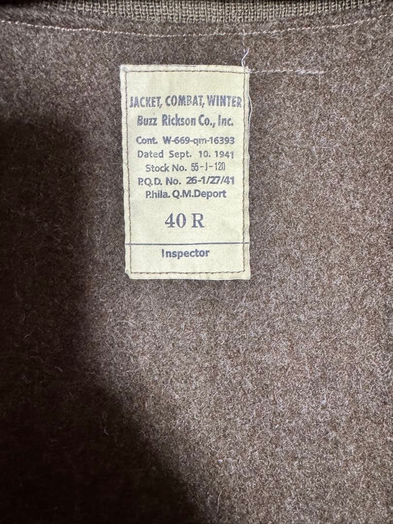 Buzz Rickson’sタンカースジャケット　サイズ40