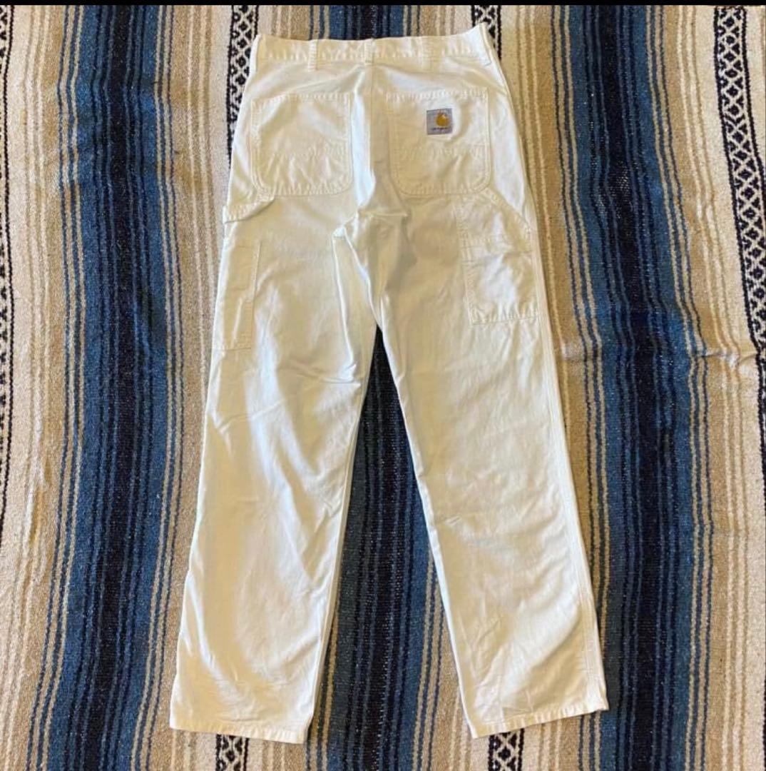 Carhartt ホワイト ペインターワークパンツ シングルニー