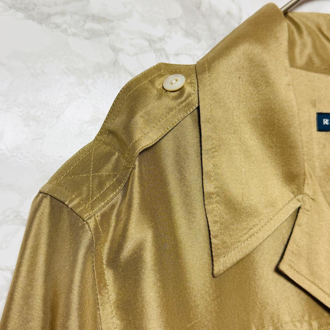 Ralph Laurenシャツワンピース シルク100% シャンパンゴールドM