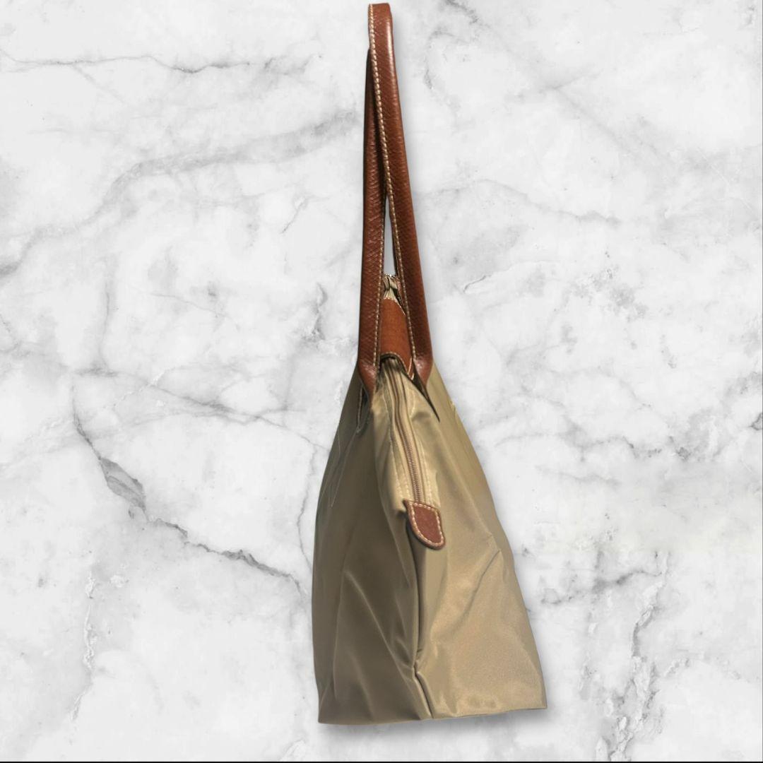 (美品)ロンシャン ルプリアージュ トートバッグ ベージュ A4収納可 　L