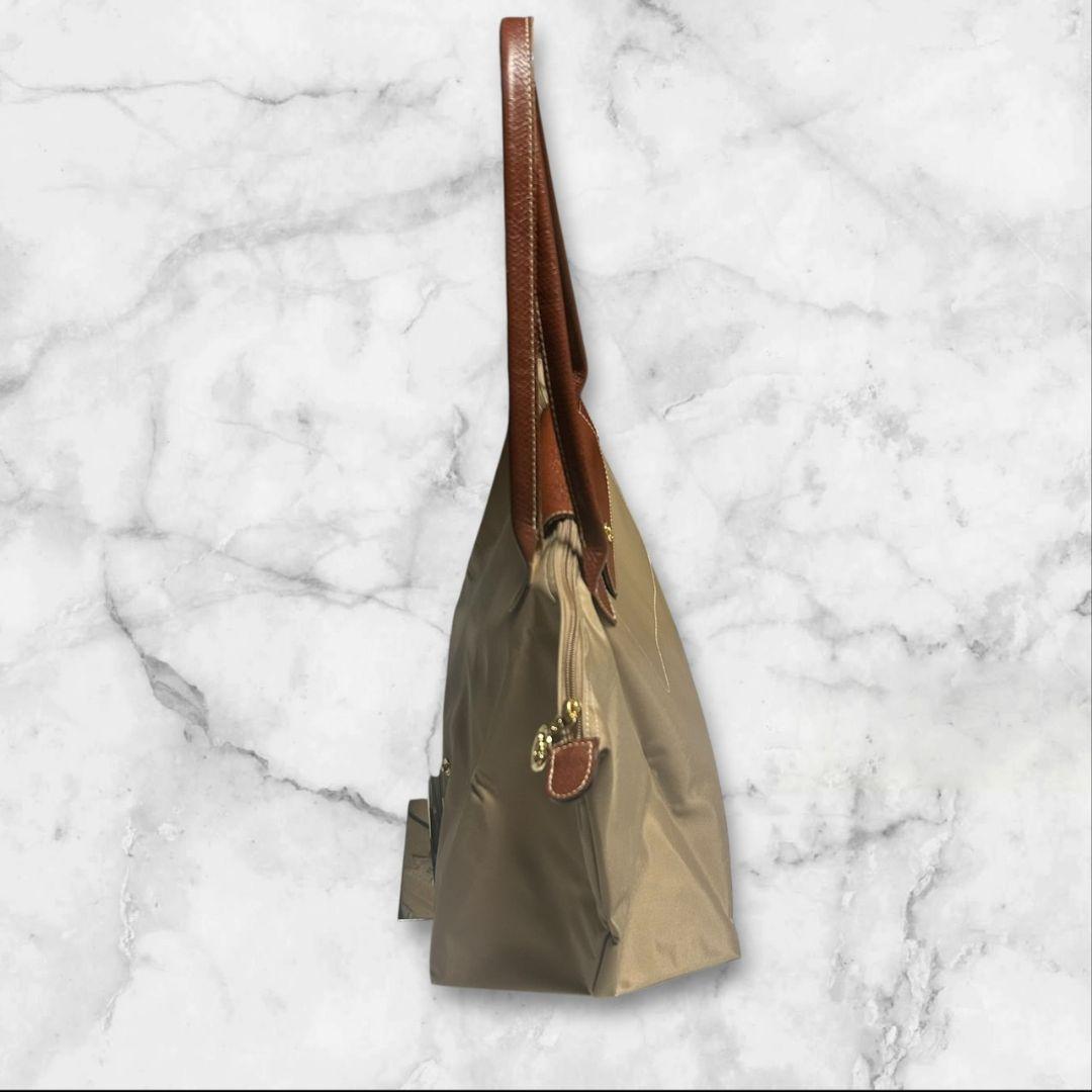 (美品)ロンシャン ルプリアージュ トートバッグ ベージュ A4収納可 　L