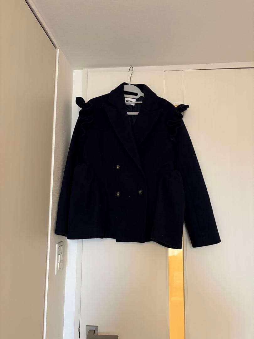 bibiy ネイビー ダブルブレスト テーラードジャケット