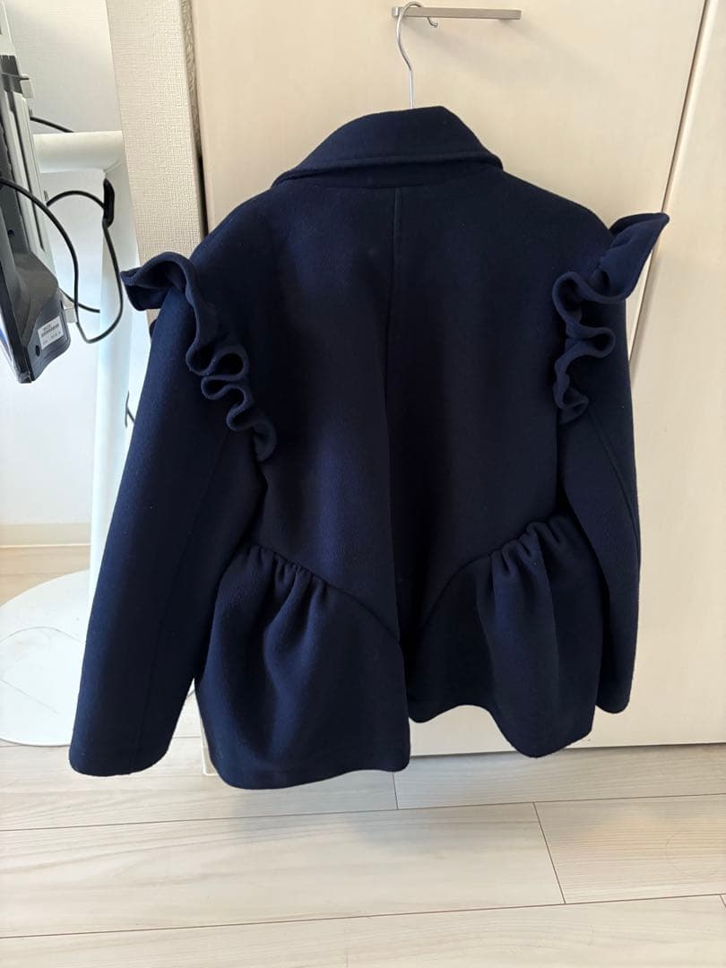bibiy ネイビー ダブルブレスト テーラードジャケット
