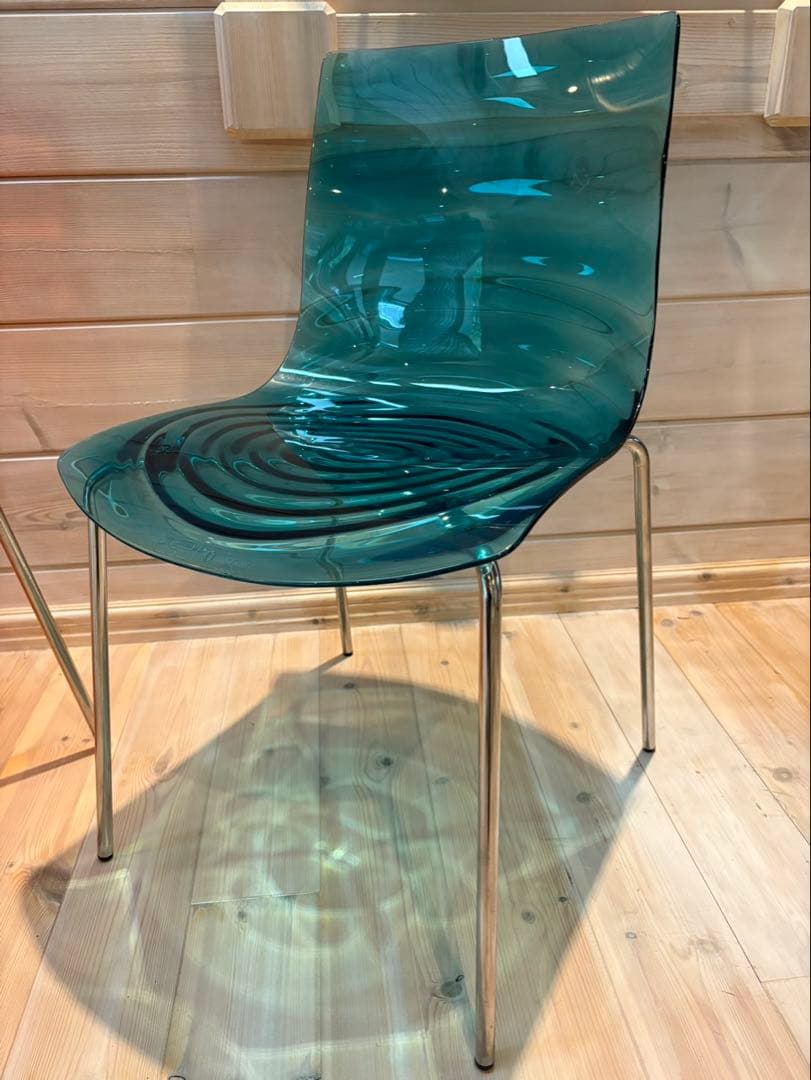 【廃盤レア】イタリア製　カリガリス L'EAU アクリルチェア　ブルー