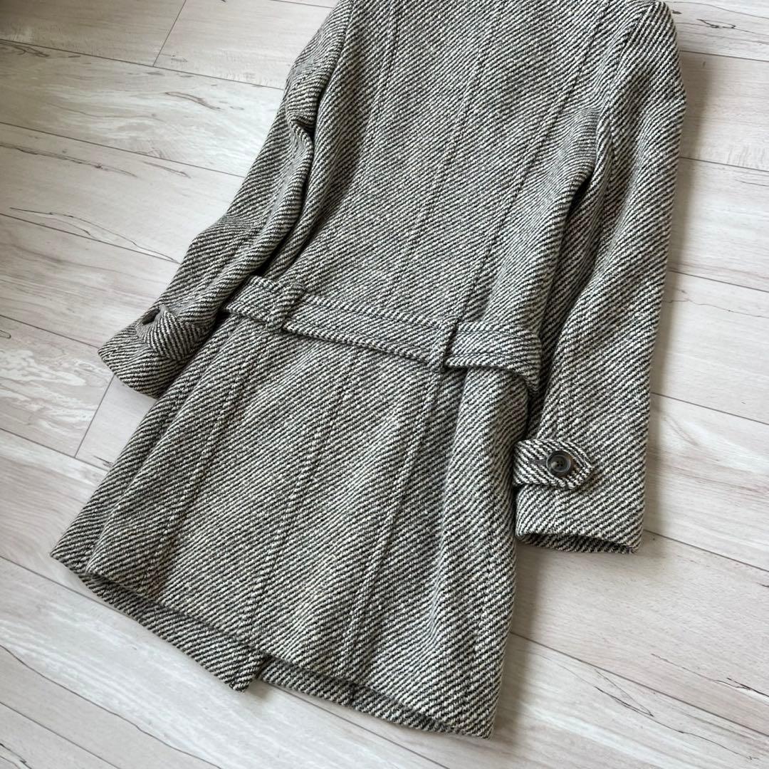 BURBERRY BLUE LABEL ロンドンコート　アンゴラ　ツイードコート