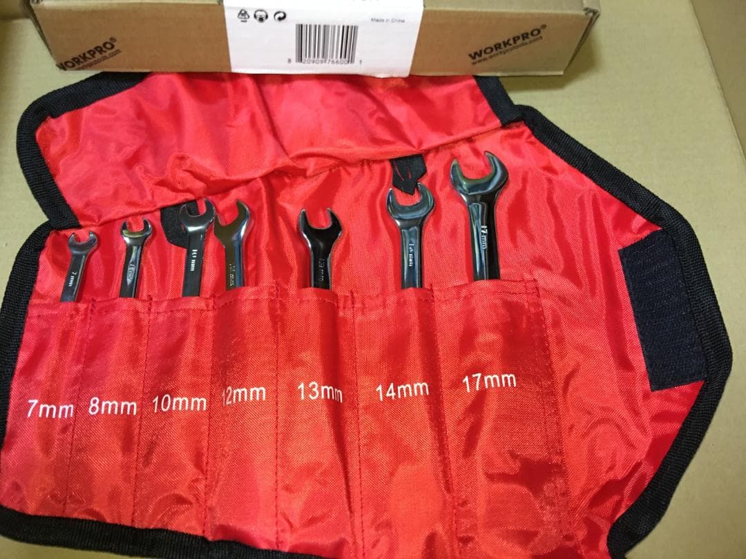 スパナ 7本組 コンビネーションレンチセット ラチェットレンチ 両用ヘッド