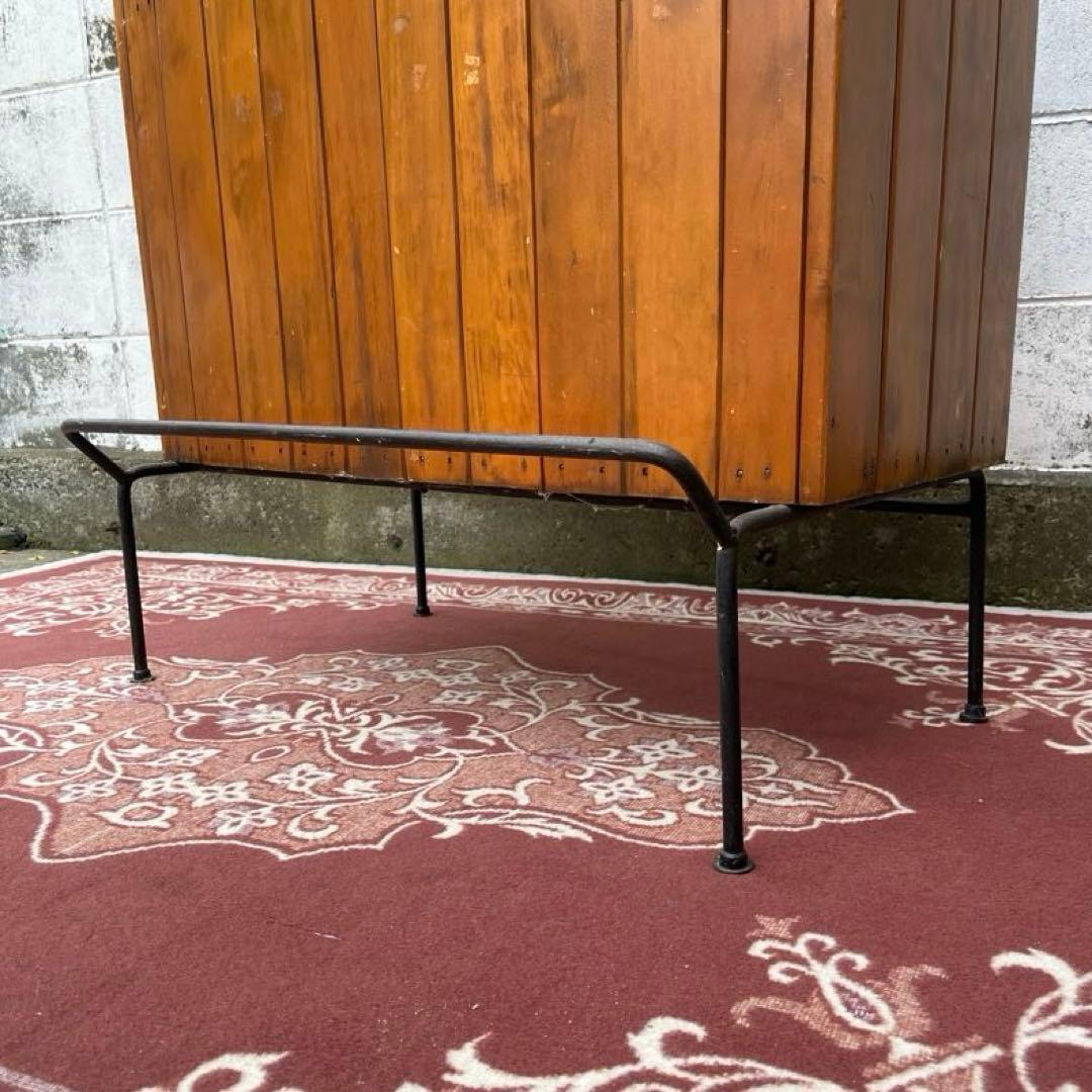 50s60sビンテージ品◾️鉄アイアンベース カウンターテーブル 古家具 店舗什器