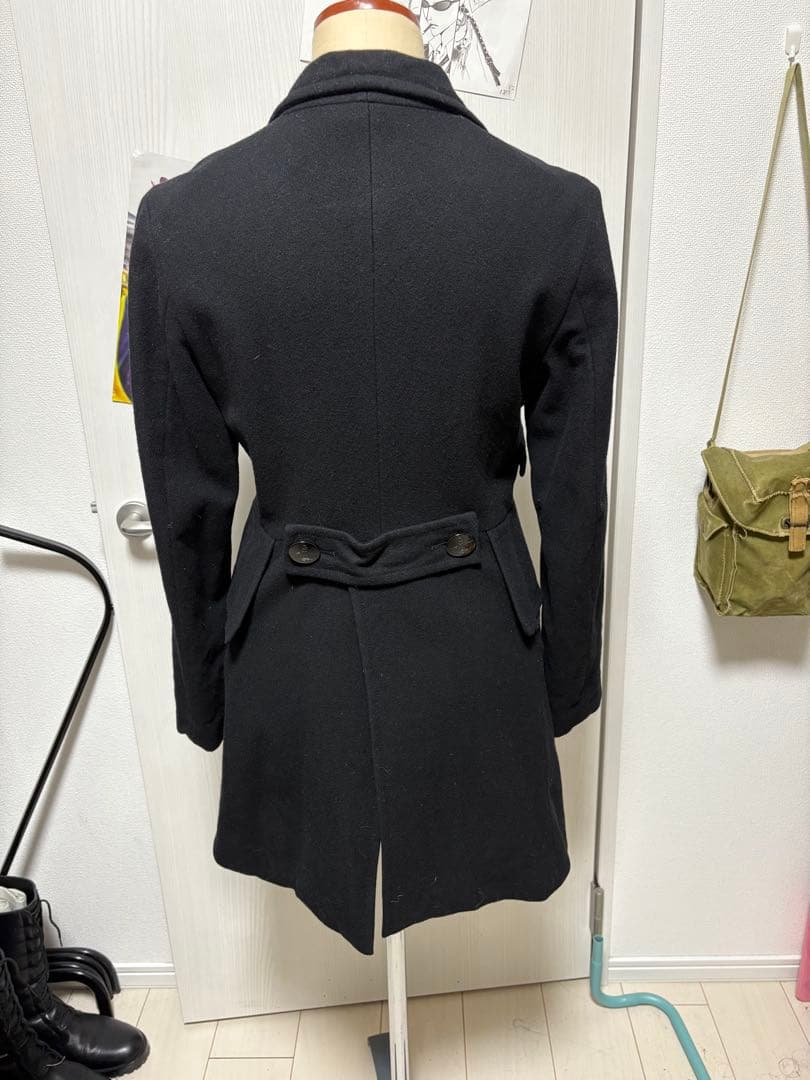 Vivienne Westwood ウール ダブルブレスト ピーコート ブラック