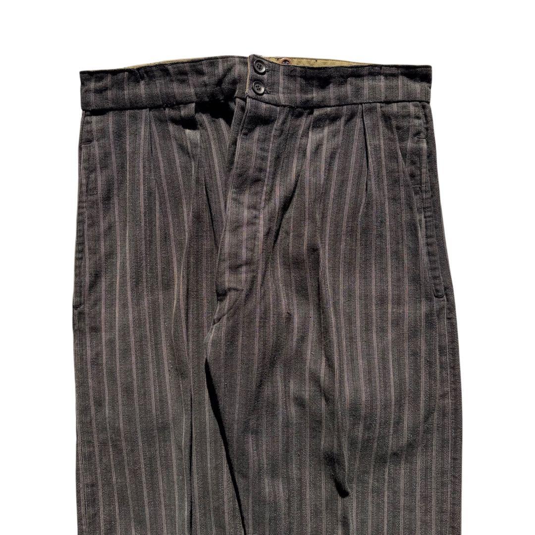 〜60s ヴィンテージ ユーロ ストライプパンツ ツータックパンツ ビンテージ