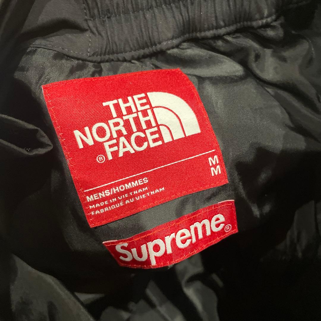 シュプリーム×ノースフェイス スティープテックパンツ ホワイト 総柄ロゴ