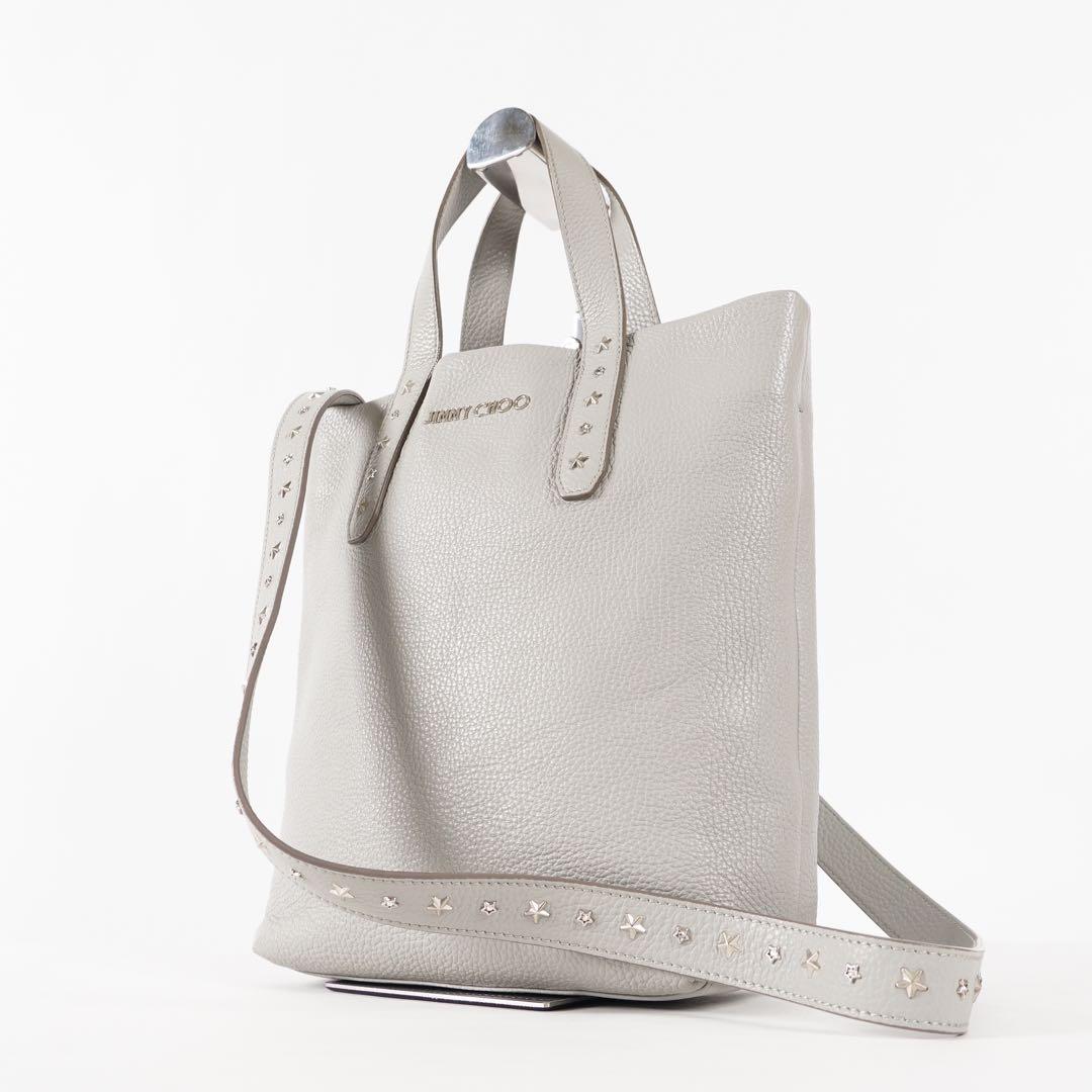 【極美品✨】ジミーチュウ ソフィア 2wayバッグ レザー グレー