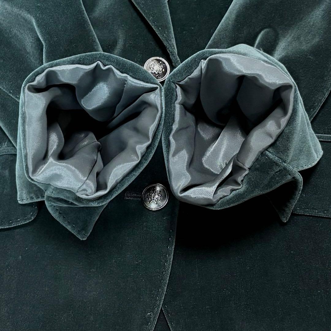 23区 ベロア　メタルボタン　ストレッチ　テーラードジャケット　ブレザー