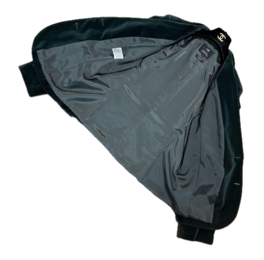 23区 ベロア　メタルボタン　ストレッチ　テーラードジャケット　ブレザー