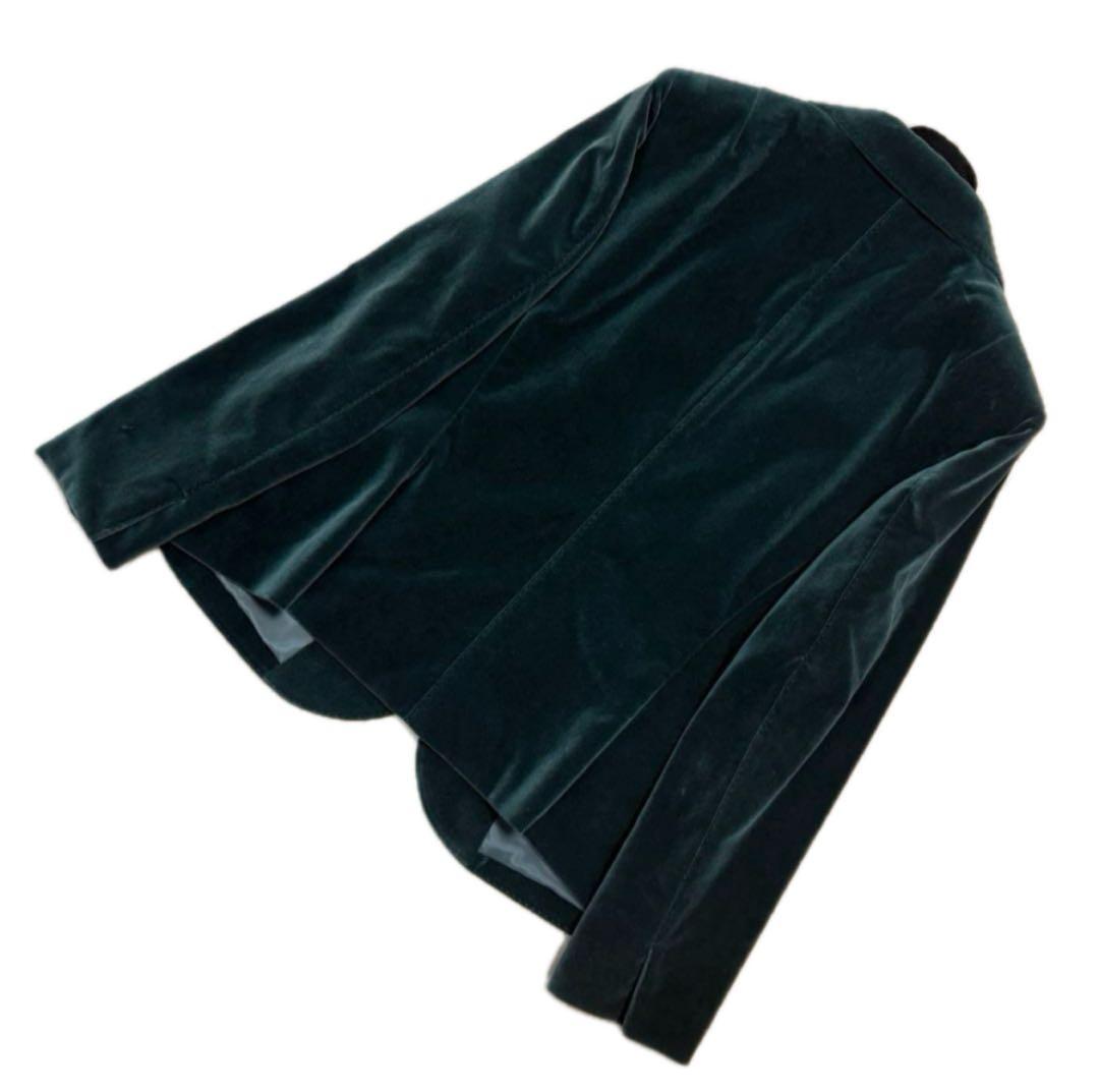 23区 ベロア　メタルボタン　ストレッチ　テーラードジャケット　ブレザー