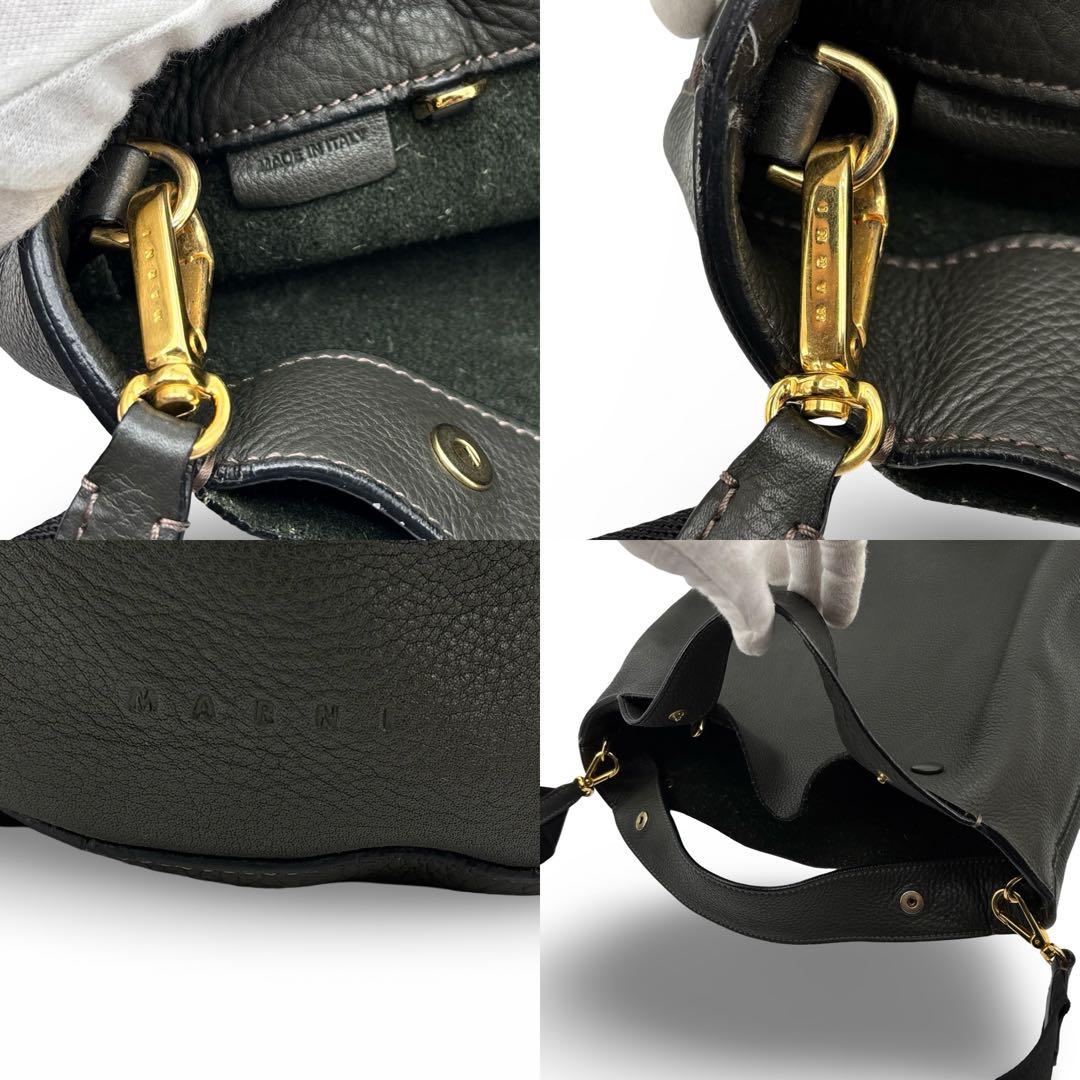 極美品】MARNI マルニ レザー バケツ　トートバッグ ２WAY　ショルダー