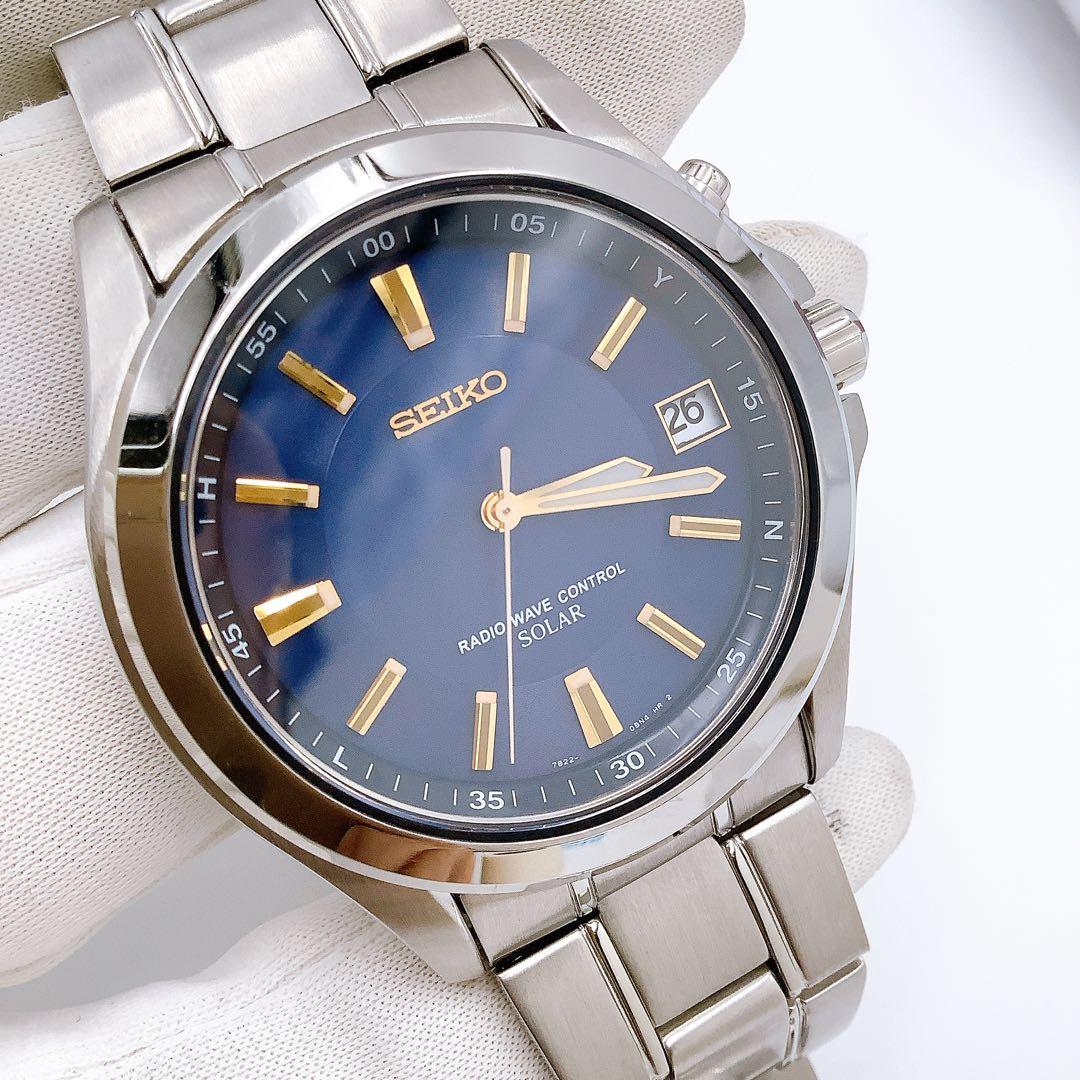 ほぼ新品✨セイコー スピリット 腕時計 メンズ ソーラー サファイアガラス 防水