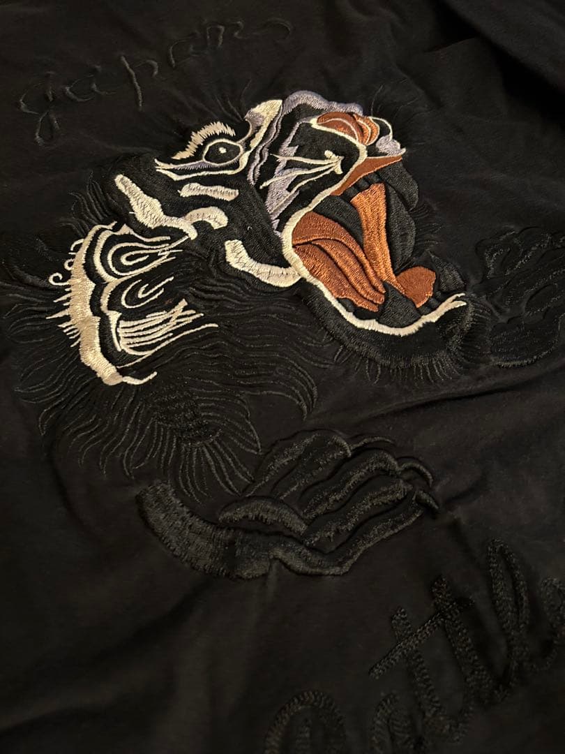 テーラー東洋　黒虎　刺繍　ロンT スカTシャツ　スカシャツ　サイズM