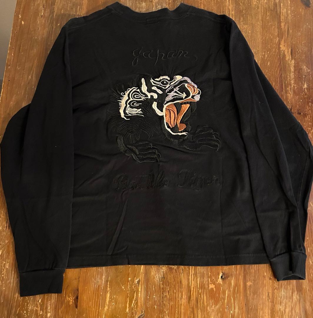 テーラー東洋　黒虎　刺繍　ロンT スカTシャツ　スカシャツ　サイズM
