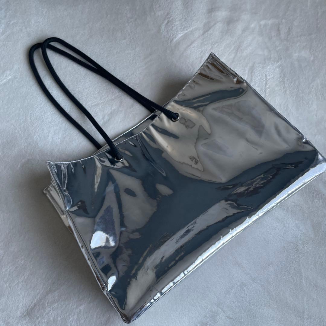 PEARLY GATES シルバー ショッパー風ロッカーバッグ