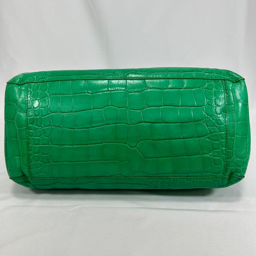 【極美品】フルラ 2way ハンドバッグ クロコ型押し レザー 斜め掛け A4可