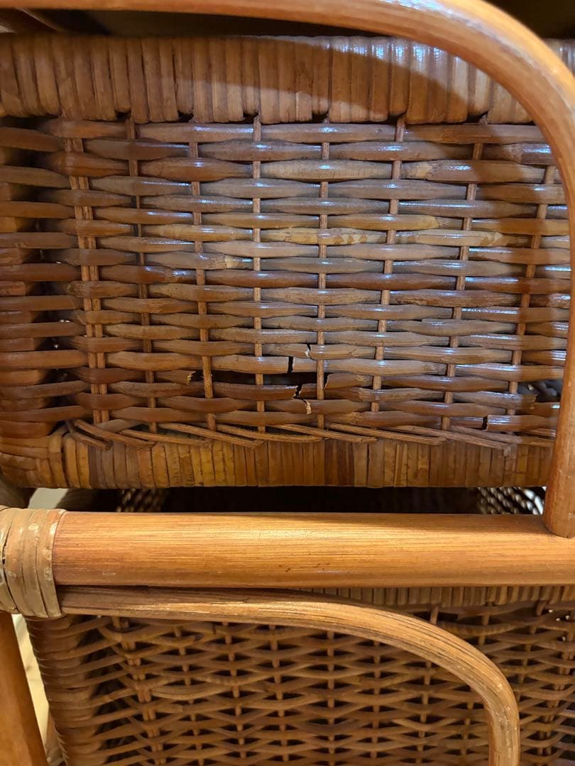 【アンティーク•ヴィンテージ】ラタンチェスト　ローチェスト　籐家具　アジアン家具