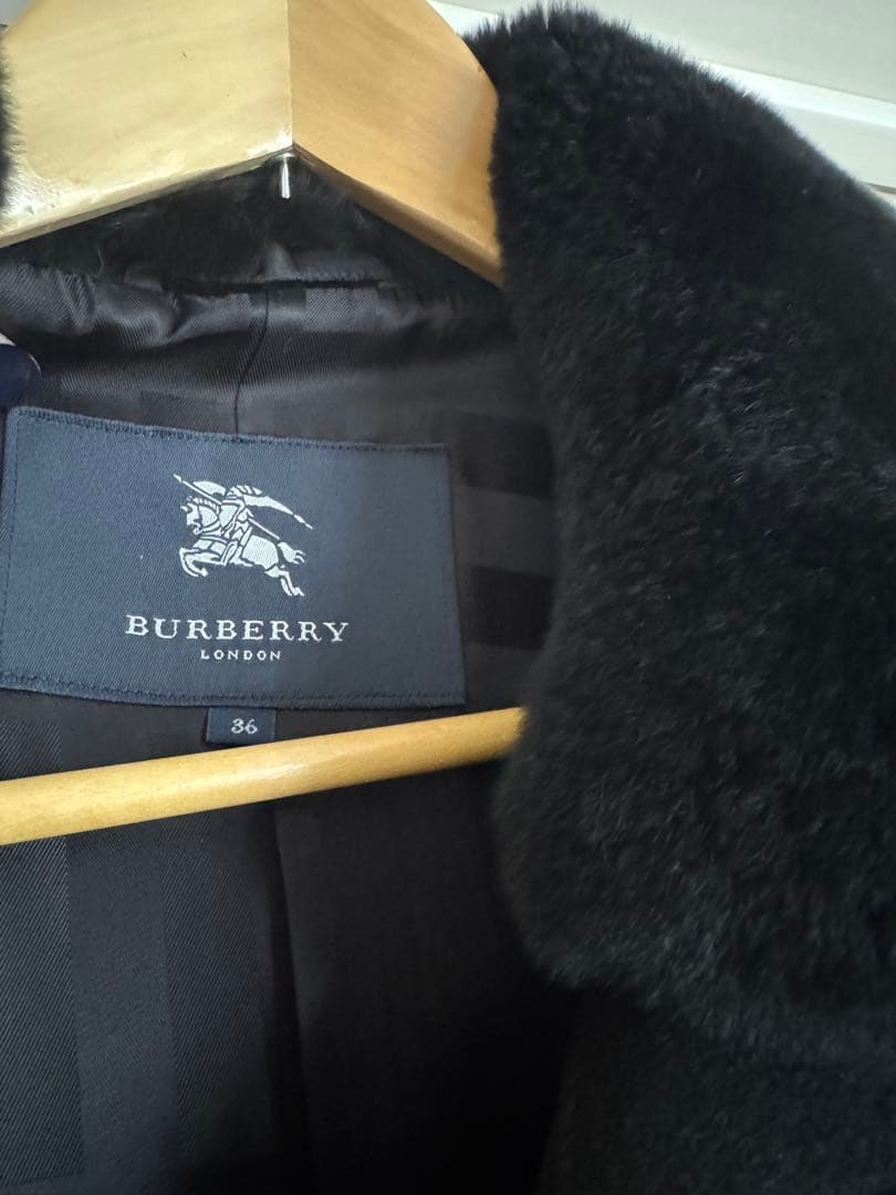 Burberry ブラック コート 36