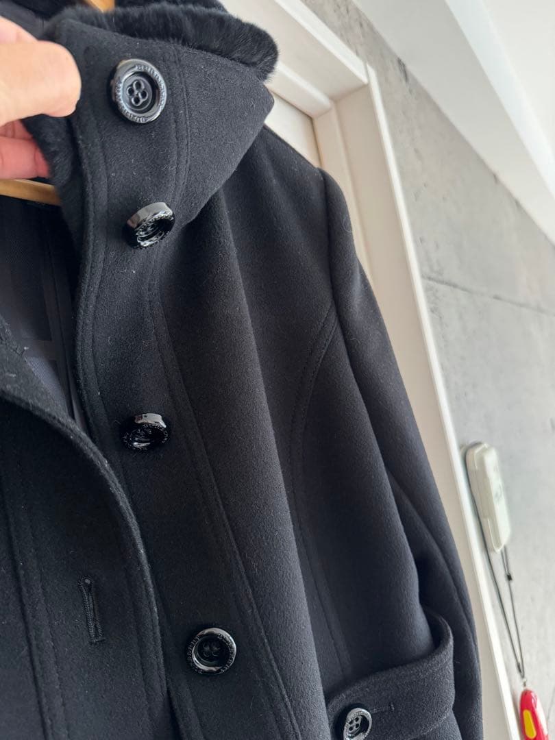 Burberry ブラック コート 36