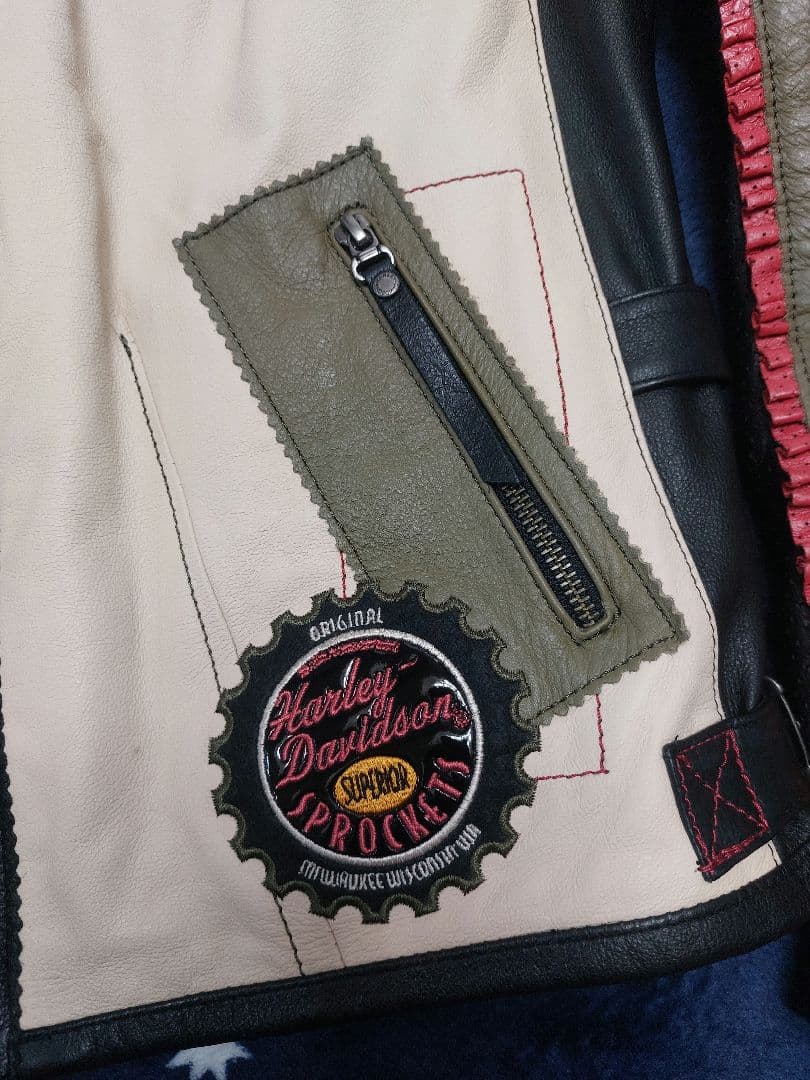 Harley Davidson レザージャケット パーカー レディースL メンズ