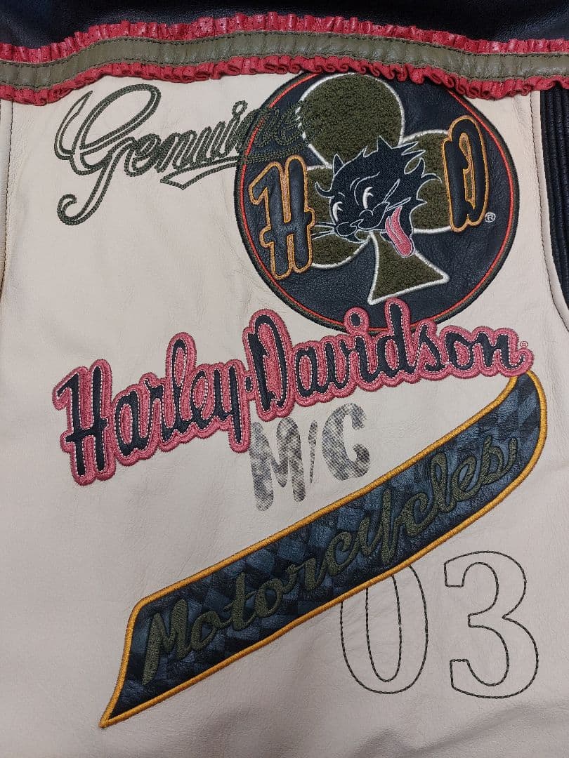 Harley Davidson レザージャケット パーカー レディースL メンズ
