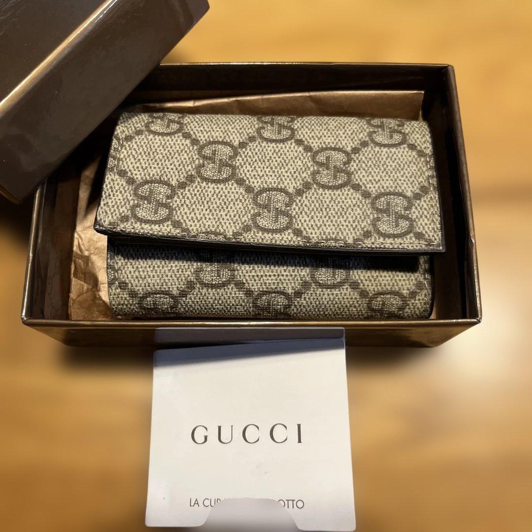 【未使用】GUCCI 箱付　キーケース 6連 GG柄　グッチ