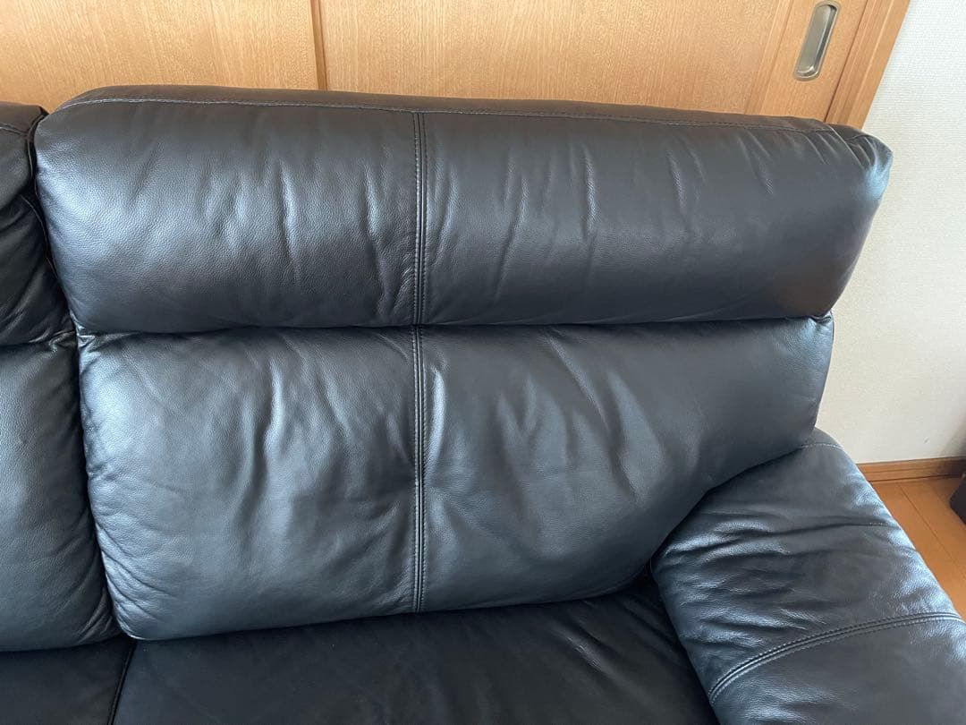 【ぬ様の専用】ニトリ 黒 3人掛けソファ ルーチェ 商品コード：1145086