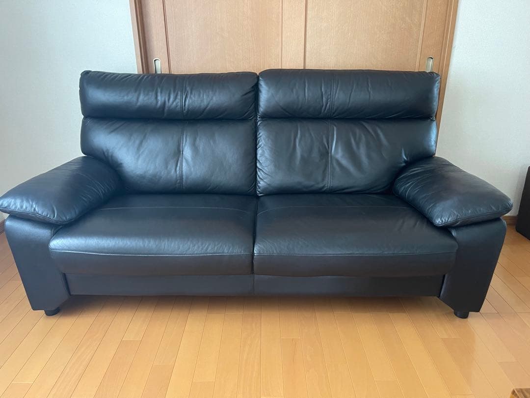 【ぬ様の専用】ニトリ 黒 3人掛けソファ ルーチェ 商品コード：1145086