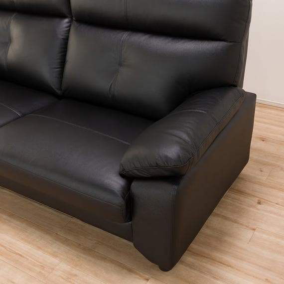 【ぬ様の専用】ニトリ 黒 3人掛けソファ ルーチェ 商品コード：1145086