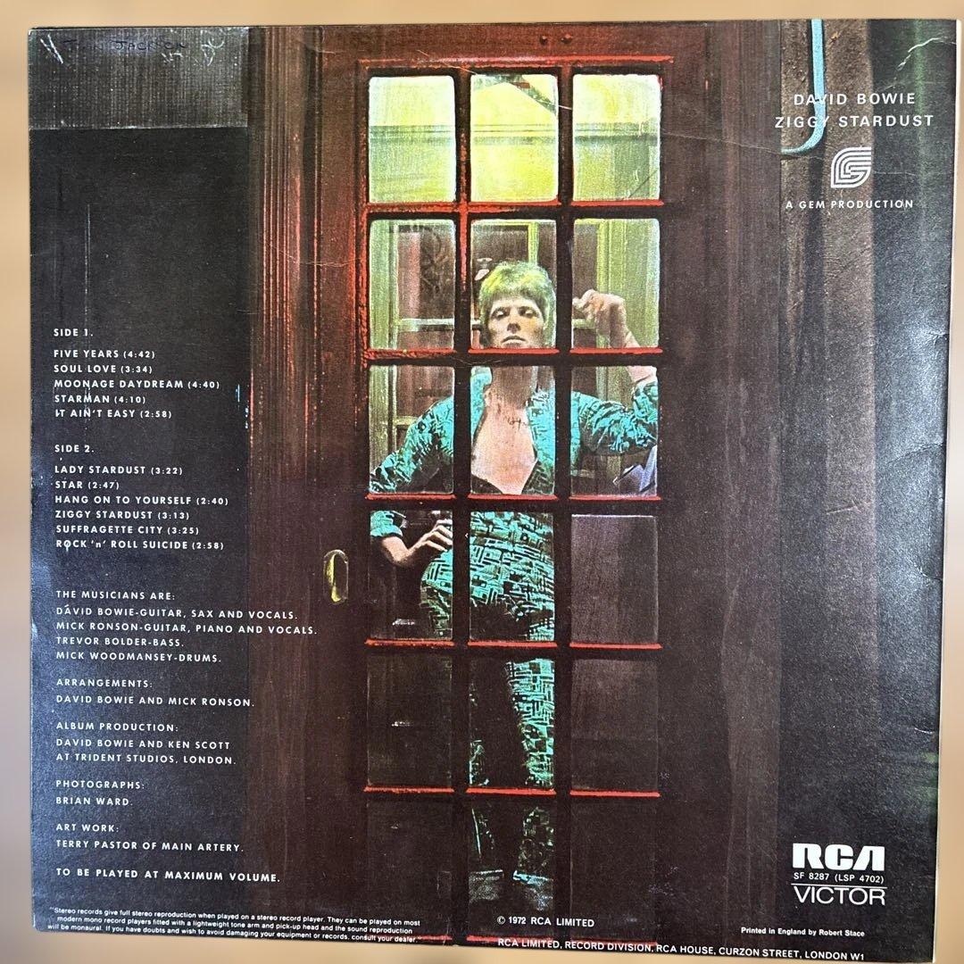 デヴィッドボウイ 名盤 レコード ジギースターダスト UKオリジナル盤