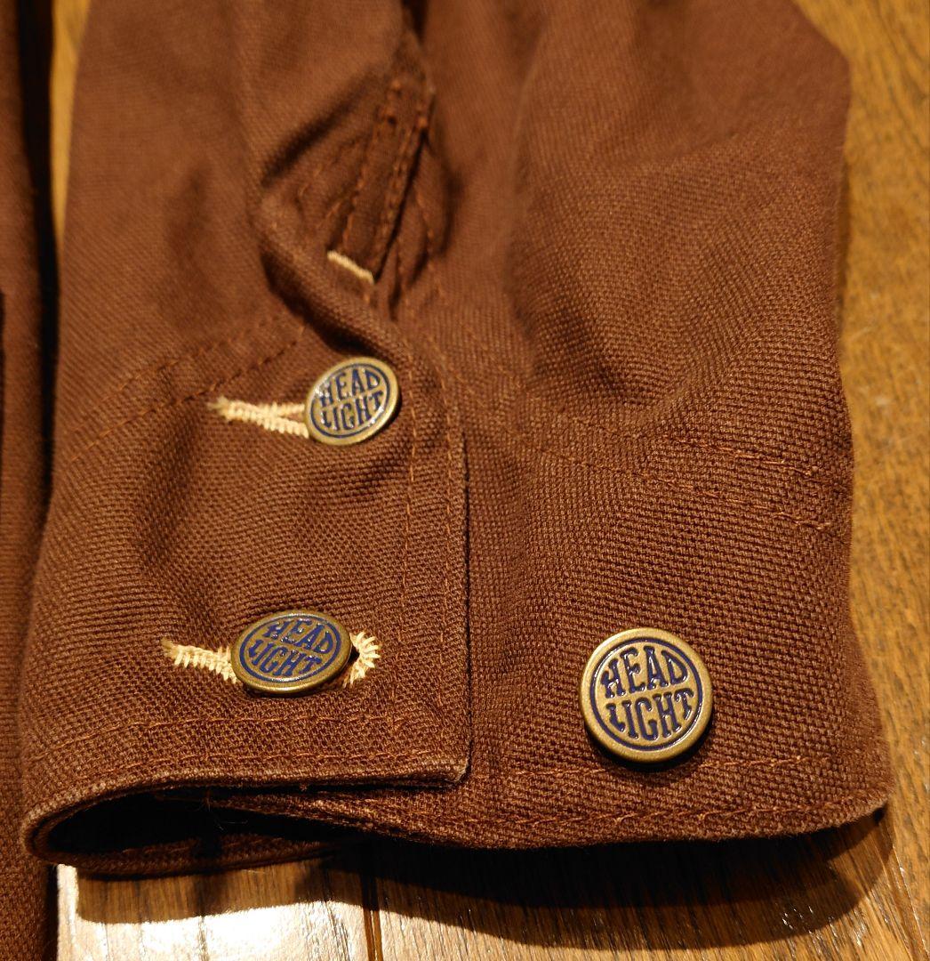 シュガーケーン　HEADLIGHT 　ヘッドライト　ブラウンダックカバーオール