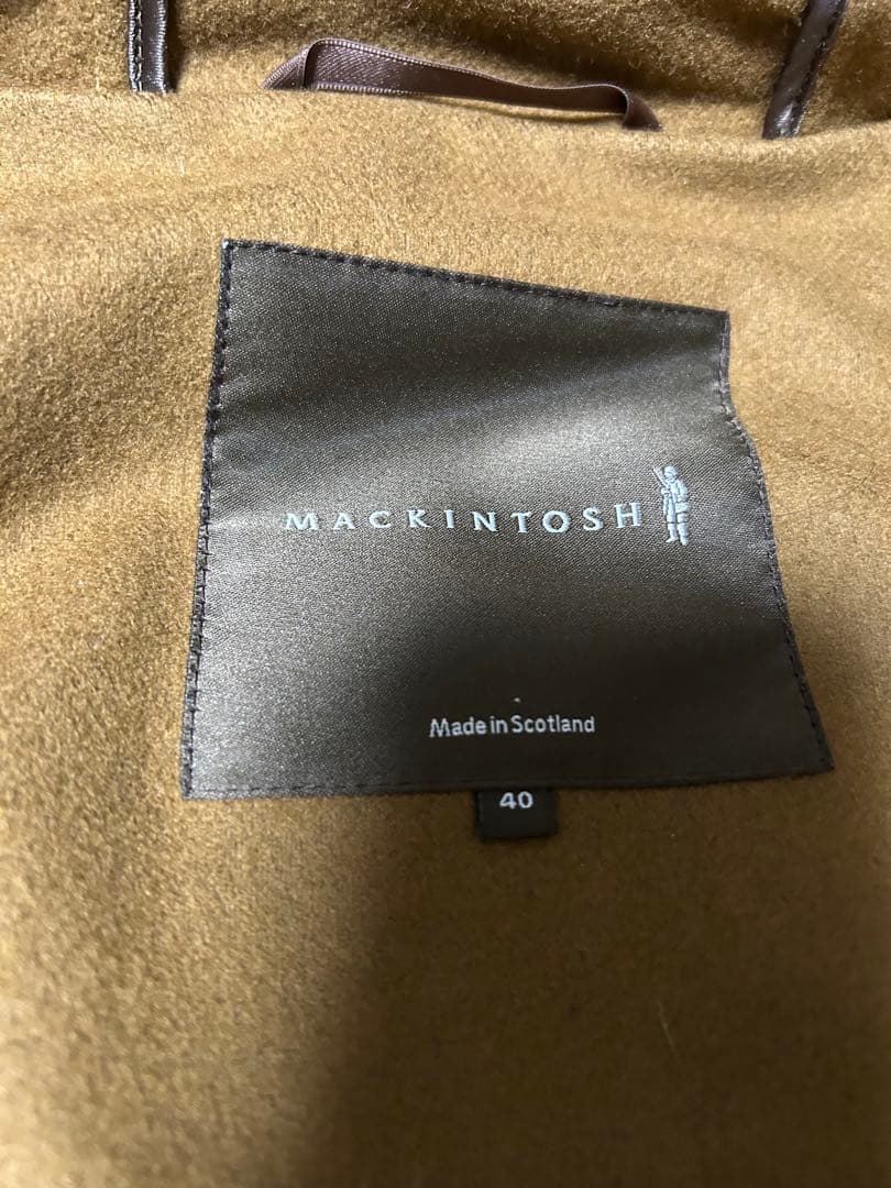 英国製　マッキントッシュ 一枚仕立て　ウール　カシミア 　ダッフルコート