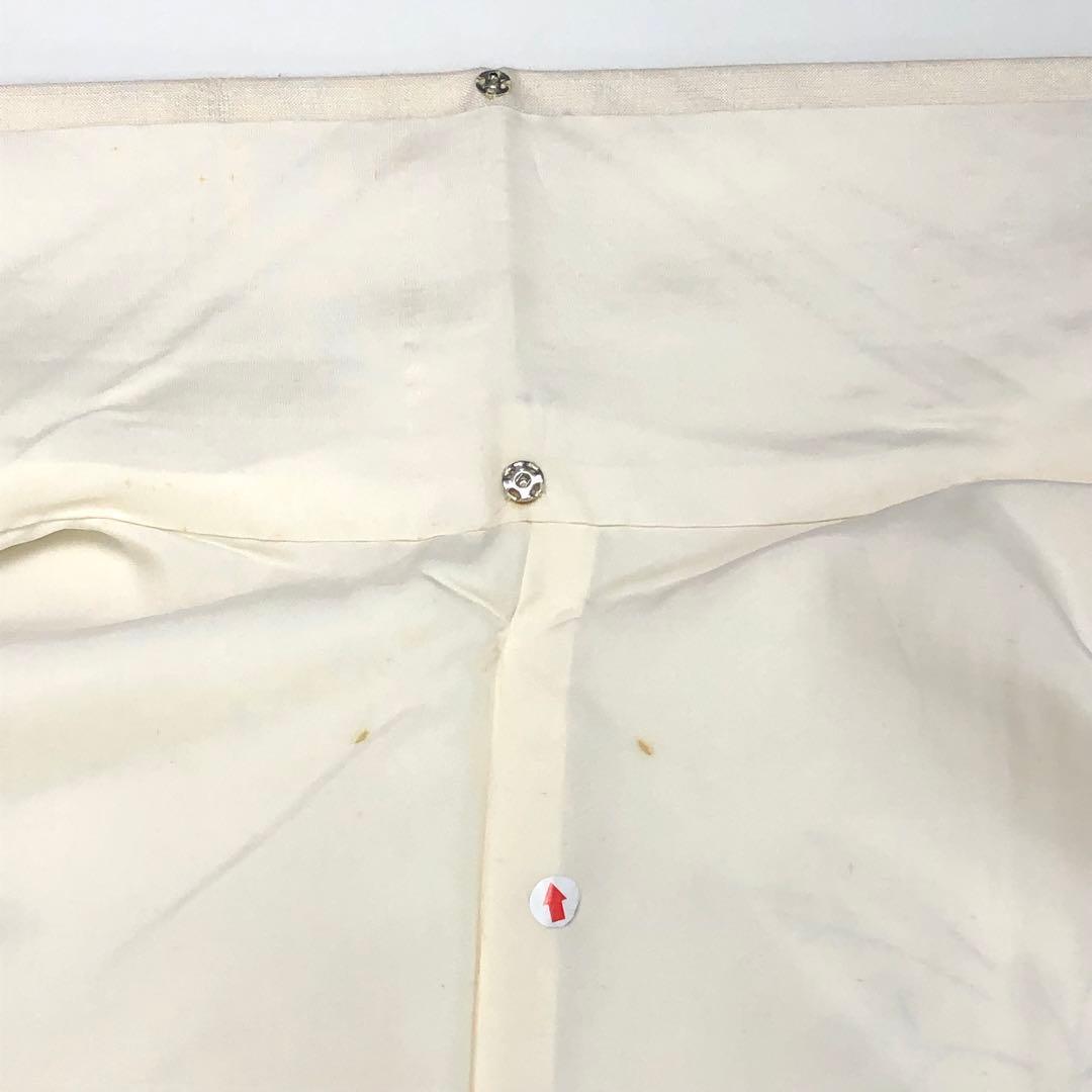 訪問着 紬 花草模様 葡萄 炭描き 乳白色 KK-2202