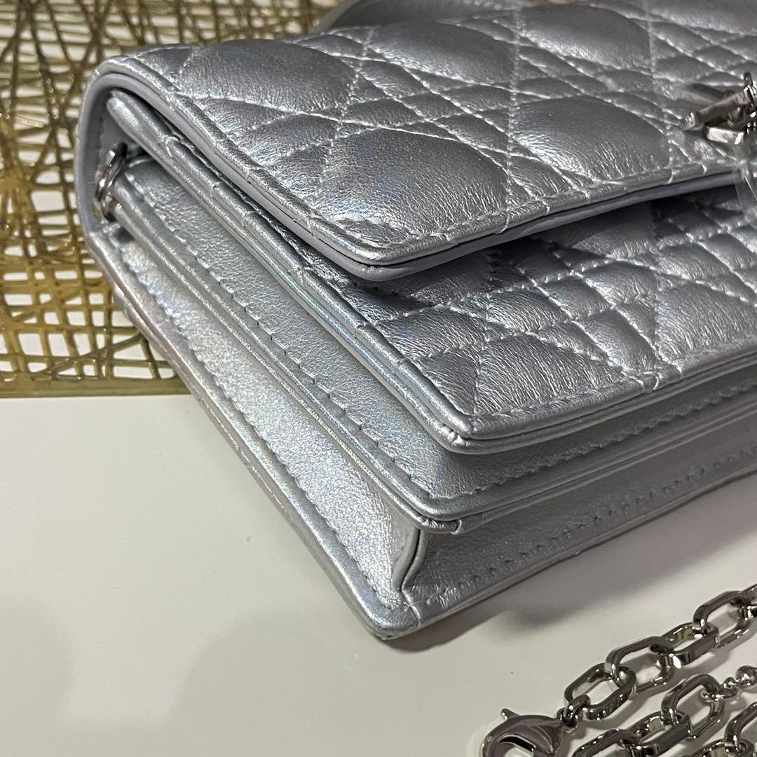 DIOR My Dior ミニバッグ ラムスキン ショルダーバッグ シルバー