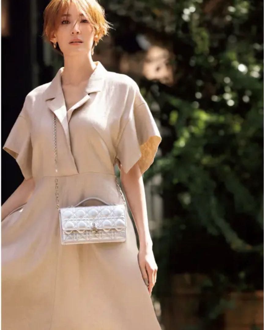 DIOR My Dior ミニバッグ ラムスキン ショルダーバッグ シルバー