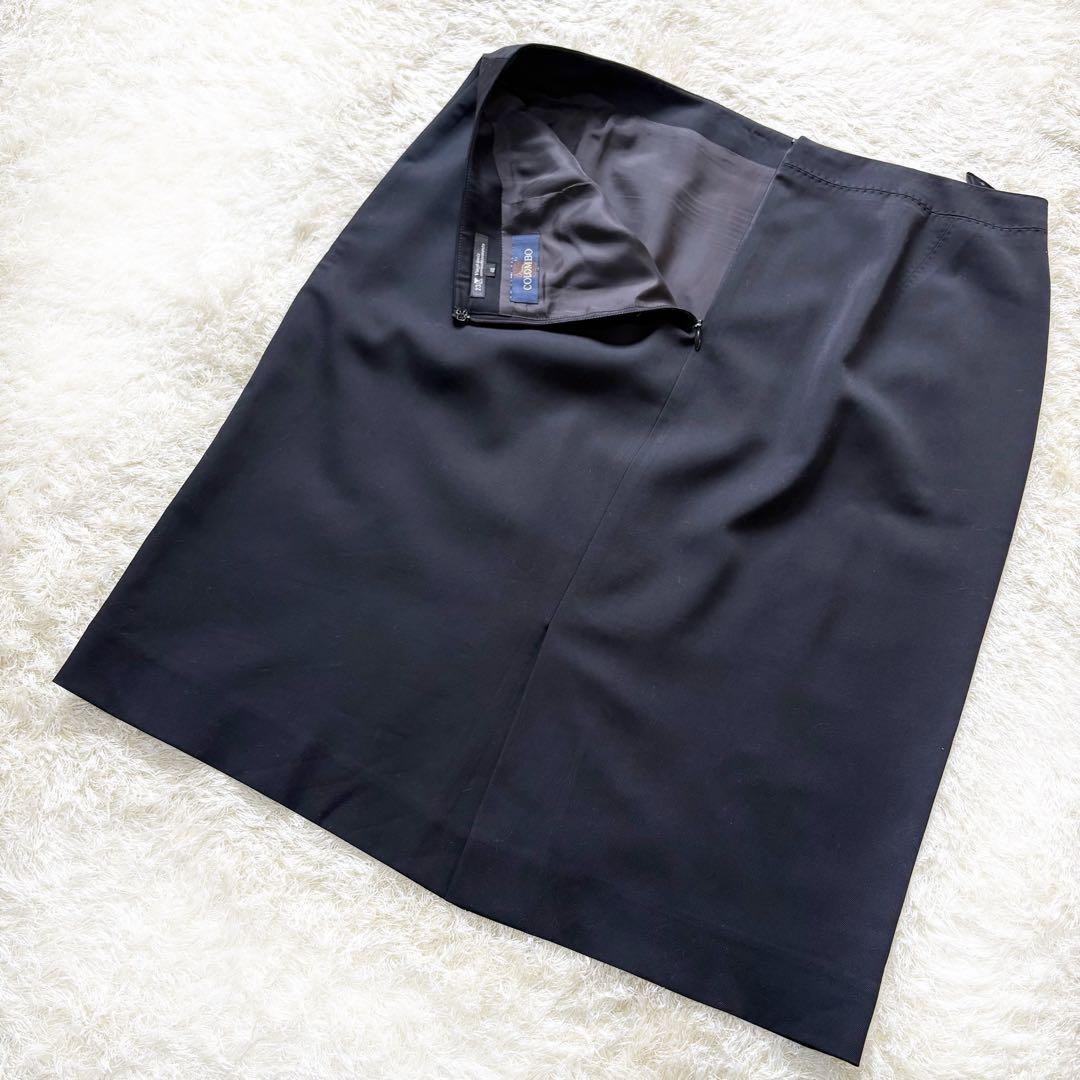 【美品】23区　スーツ　セットアップ　ブラック　大きいサイズ　上50下46 希少