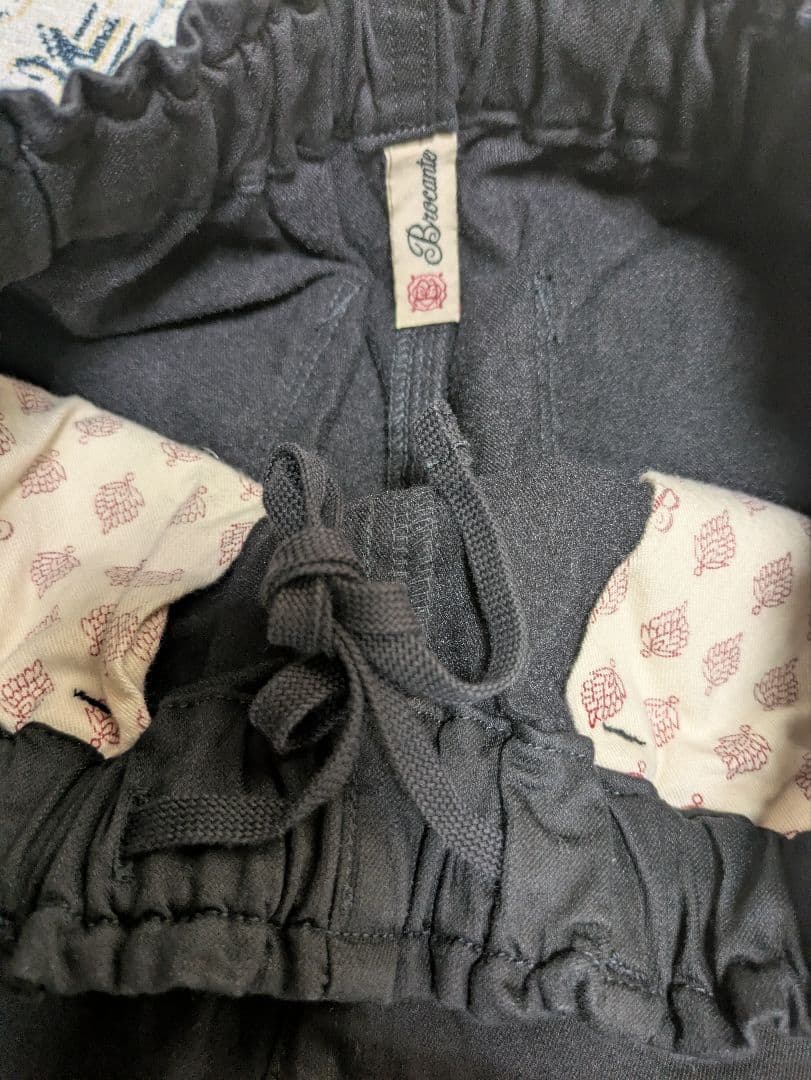 新品タグ付！Brocante ブロカント コクパンツ　ブラック　裏起毛　あったか