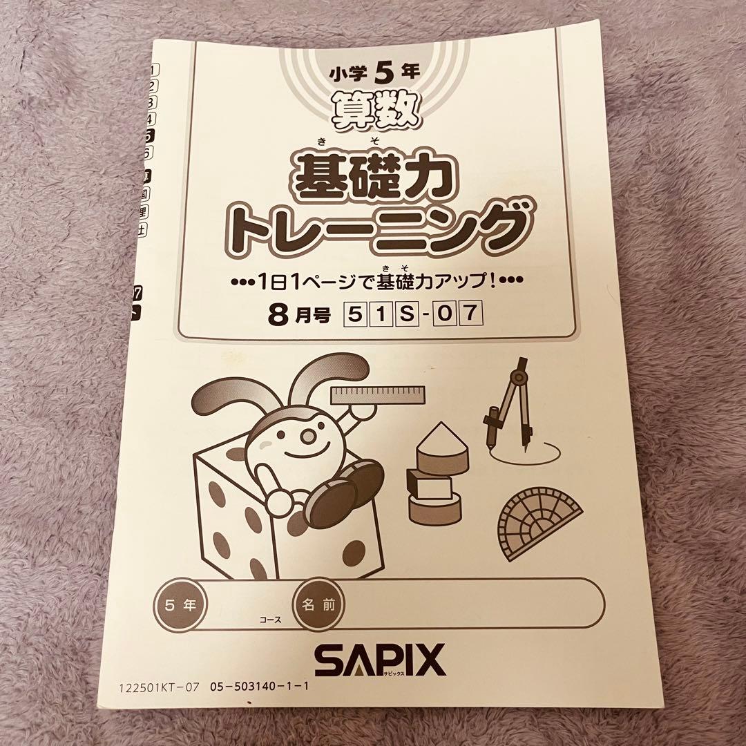 SAPIX 算数 基礎力トレーニング 小5 全12ヶ月セット