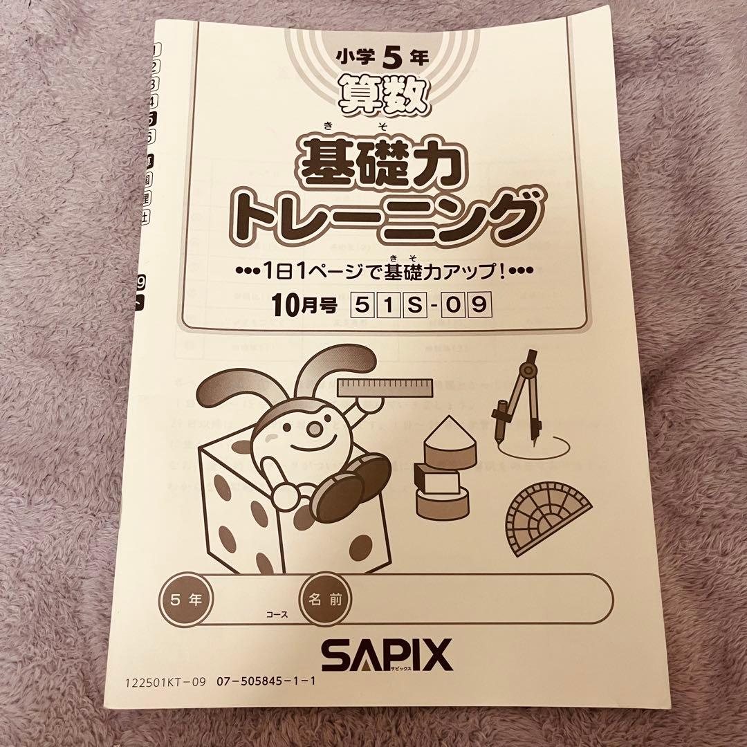 SAPIX 算数 基礎力トレーニング 小5 全12ヶ月セット