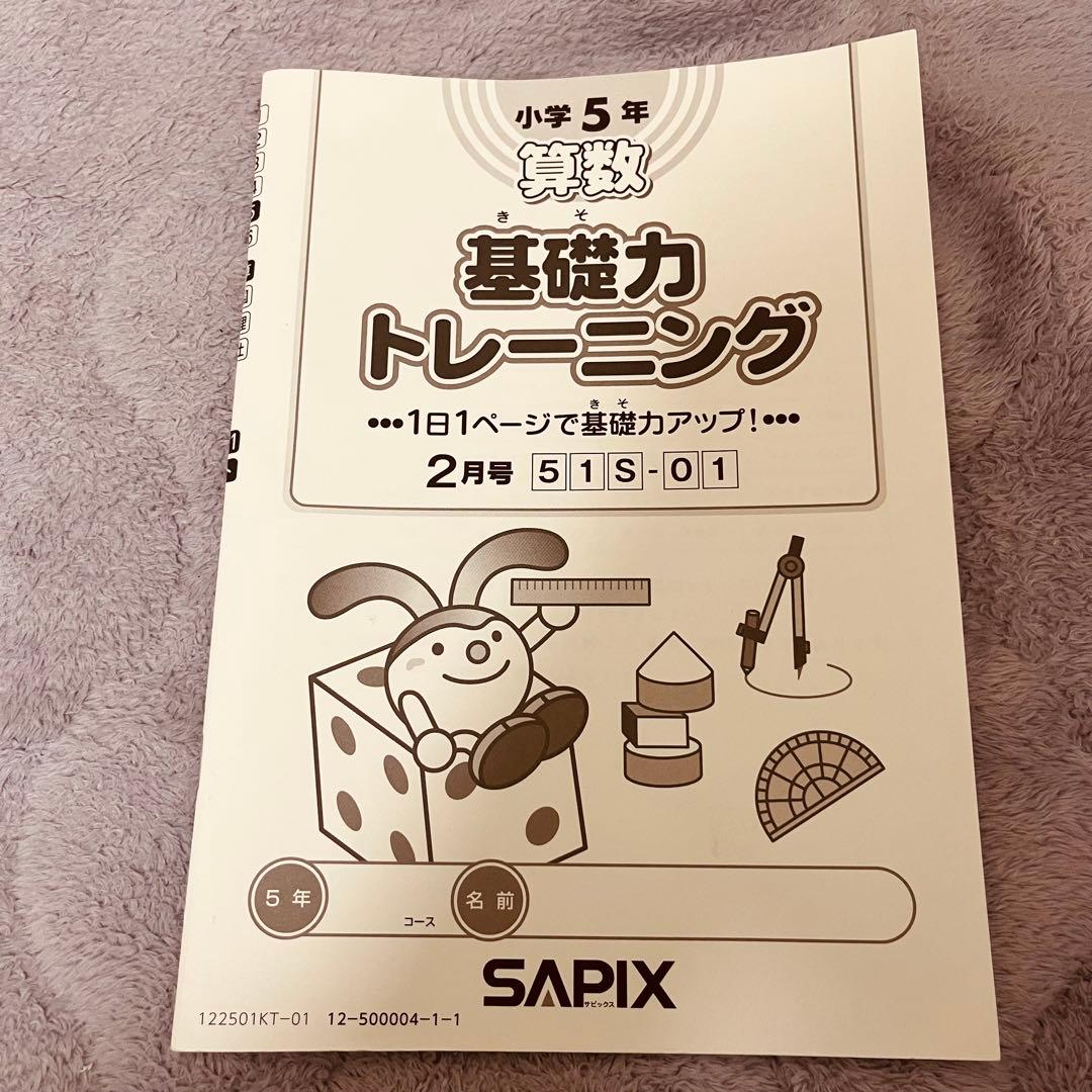 SAPIX 算数 基礎力トレーニング 小5 全12ヶ月セット