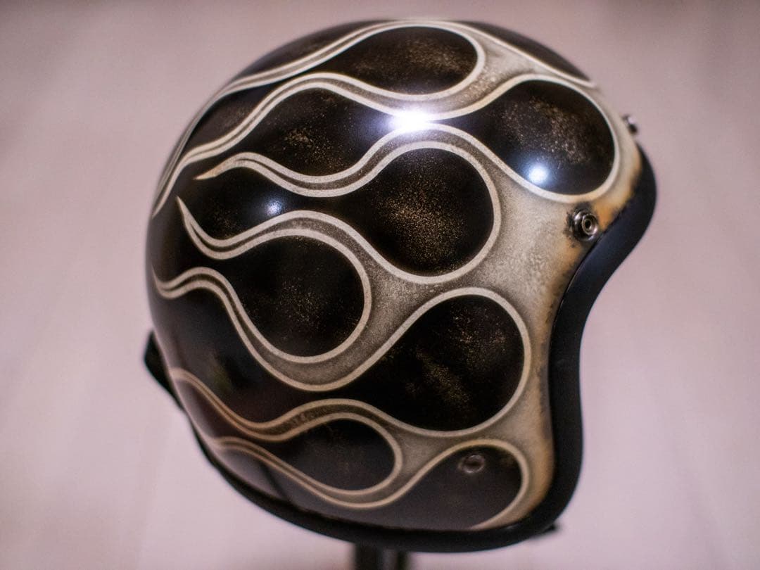 XXL極小帽体　500TX スモールジェット　黒エイジングアイボリーフレア