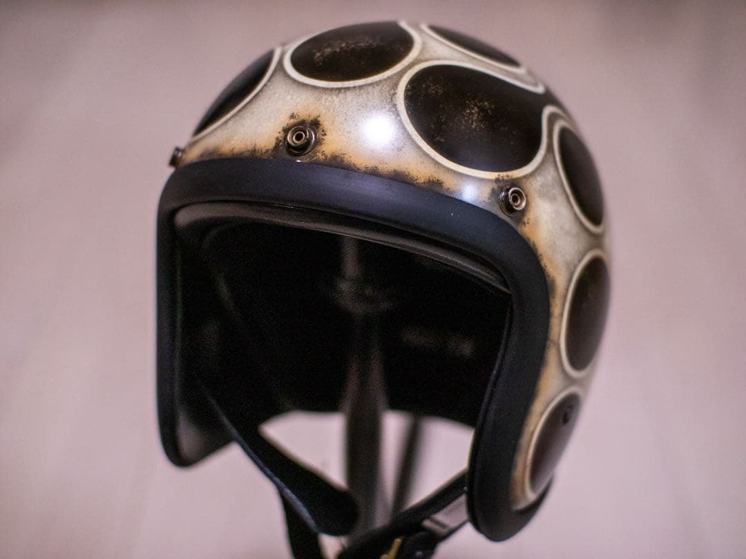 XXL極小帽体　500TX スモールジェット　黒エイジングアイボリーフレア