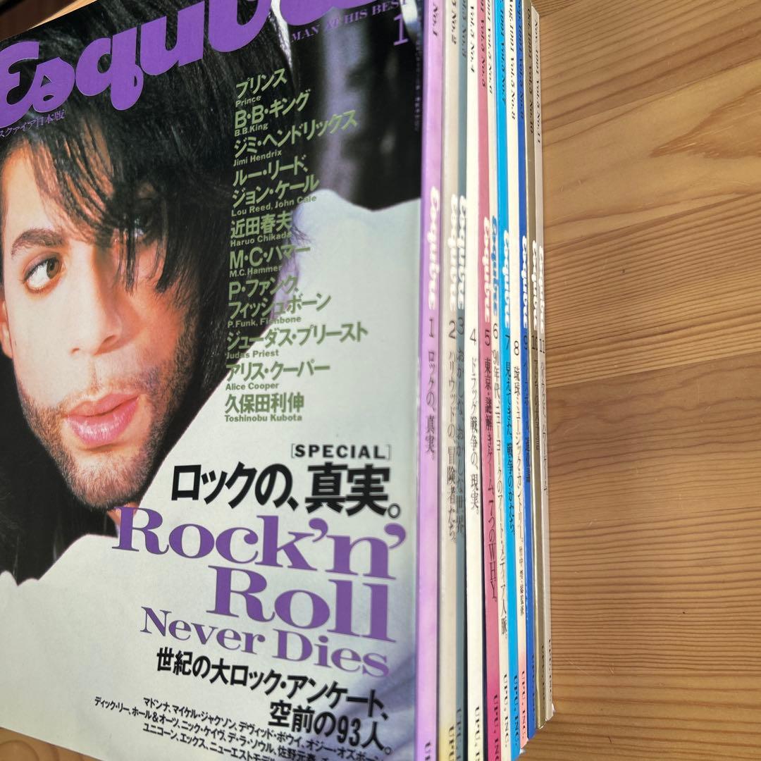 値下げ‼️レア‼️24年前の1991年「エスクァィア」11冊（12月号が抜けてます）