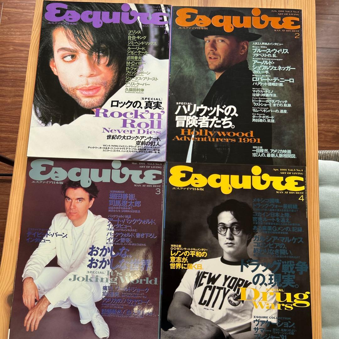 値下げ‼️レア‼️24年前の1991年「エスクァィア」11冊（12月号が抜けてます）