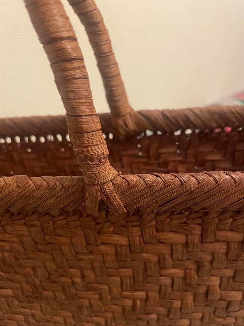 信州山葡萄　編み込み かごバッグ