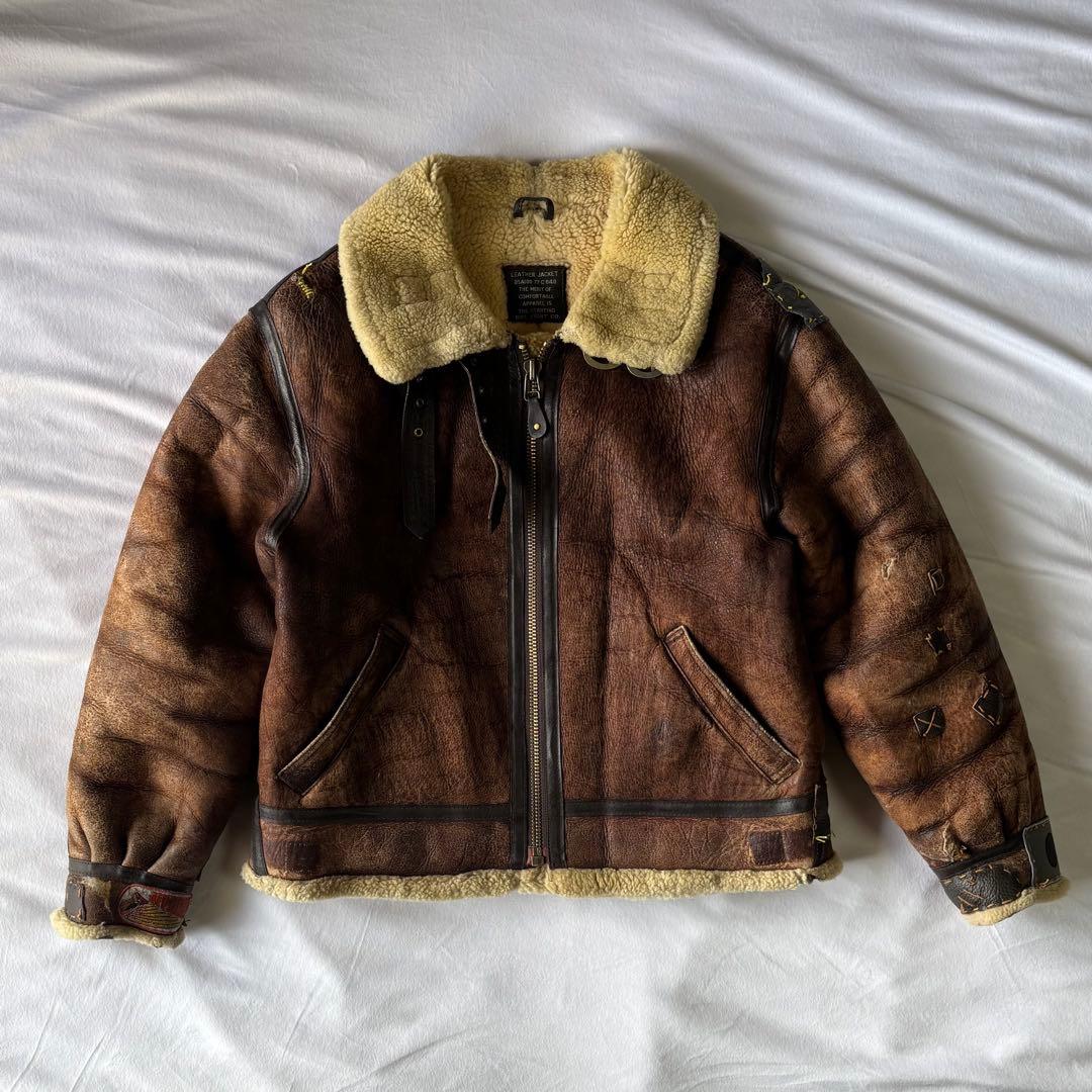 ジャケット・アウター old dog fight b-3 leather jacket